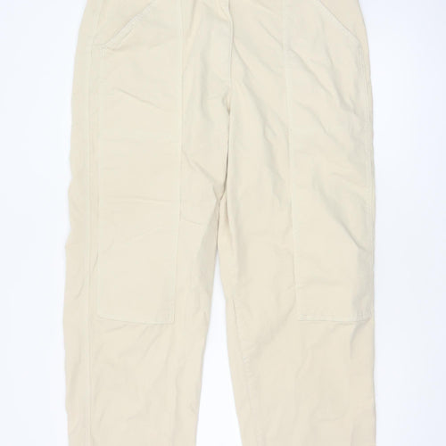 Marks and Spencer Women's Beige Cargo Trousers Size 18 Straight Leg