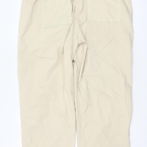 Marks and Spencer Women's Beige Cargo Trousers Size 18 Straight Leg