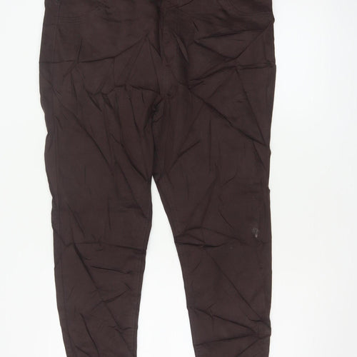 Marks and Spencer Women Brown Jegging Trousers Size 18 Stretch Twill