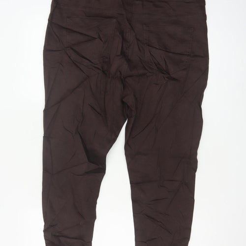 Marks and Spencer Women Brown Jegging Trousers Size 18 Stretch Twill