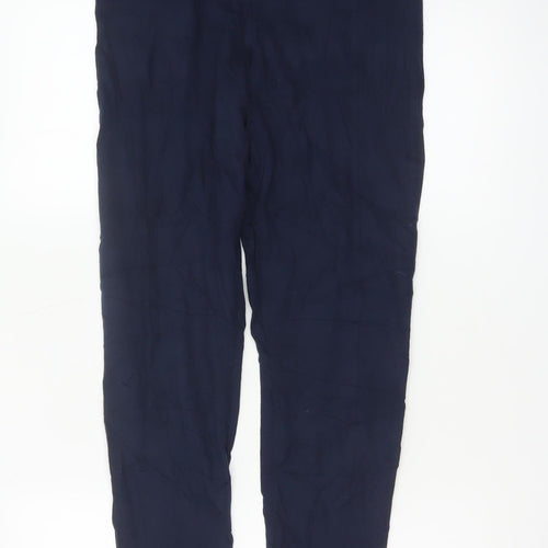 Marks and Spencer Womens Blue Regular Leggings Size 12 Stretch Jersey Trousers