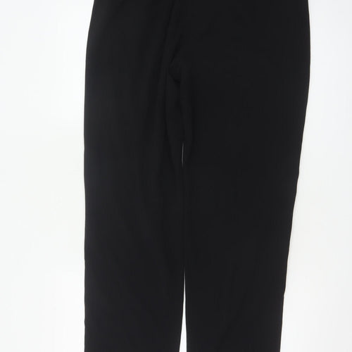 Marks and Spencer Women Black Regular Fit Straight Leg Trousers Size 14