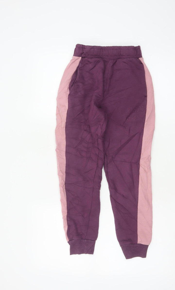 USA Pro Girls Purple Colourblock Jogger Trousers 11-12 Years