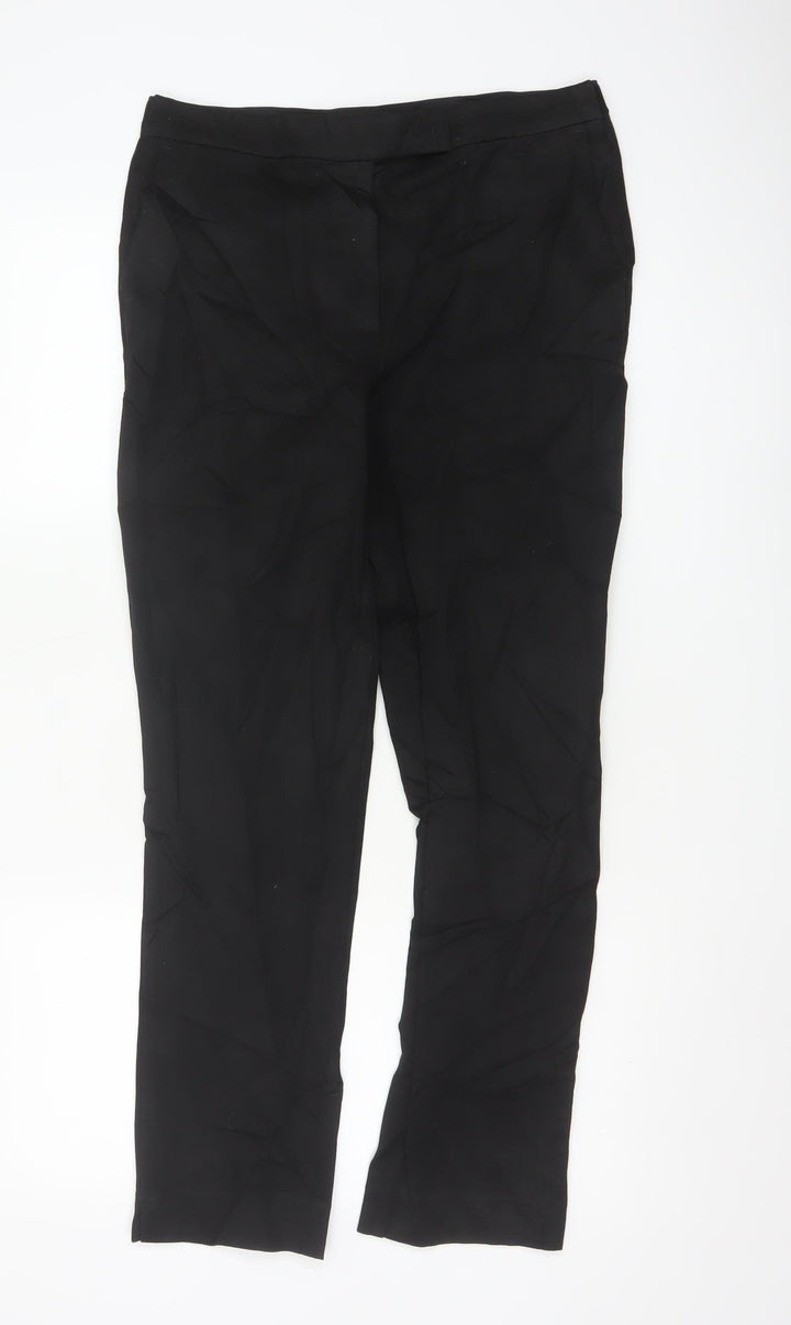 Marks and Spencer Women's Black Slim Trousers Size 12 Long