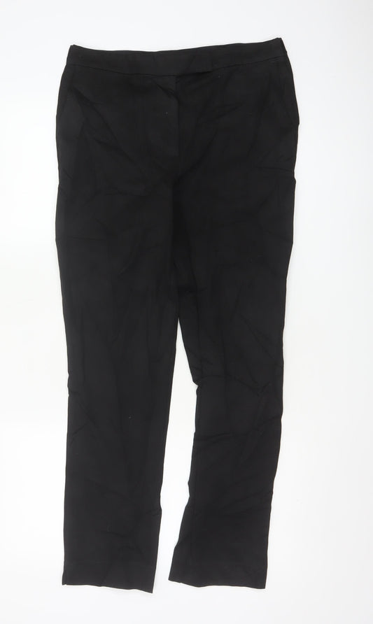Marks and Spencer Women's Black Slim Trousers Size 12 Long