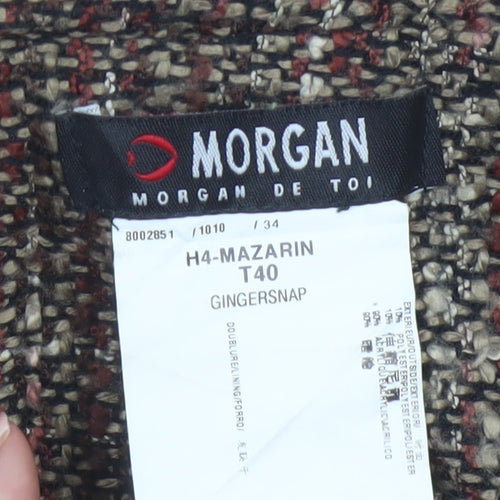 Morgan de Toi Women’s Brown Tweed Wrap Skirt Size 12