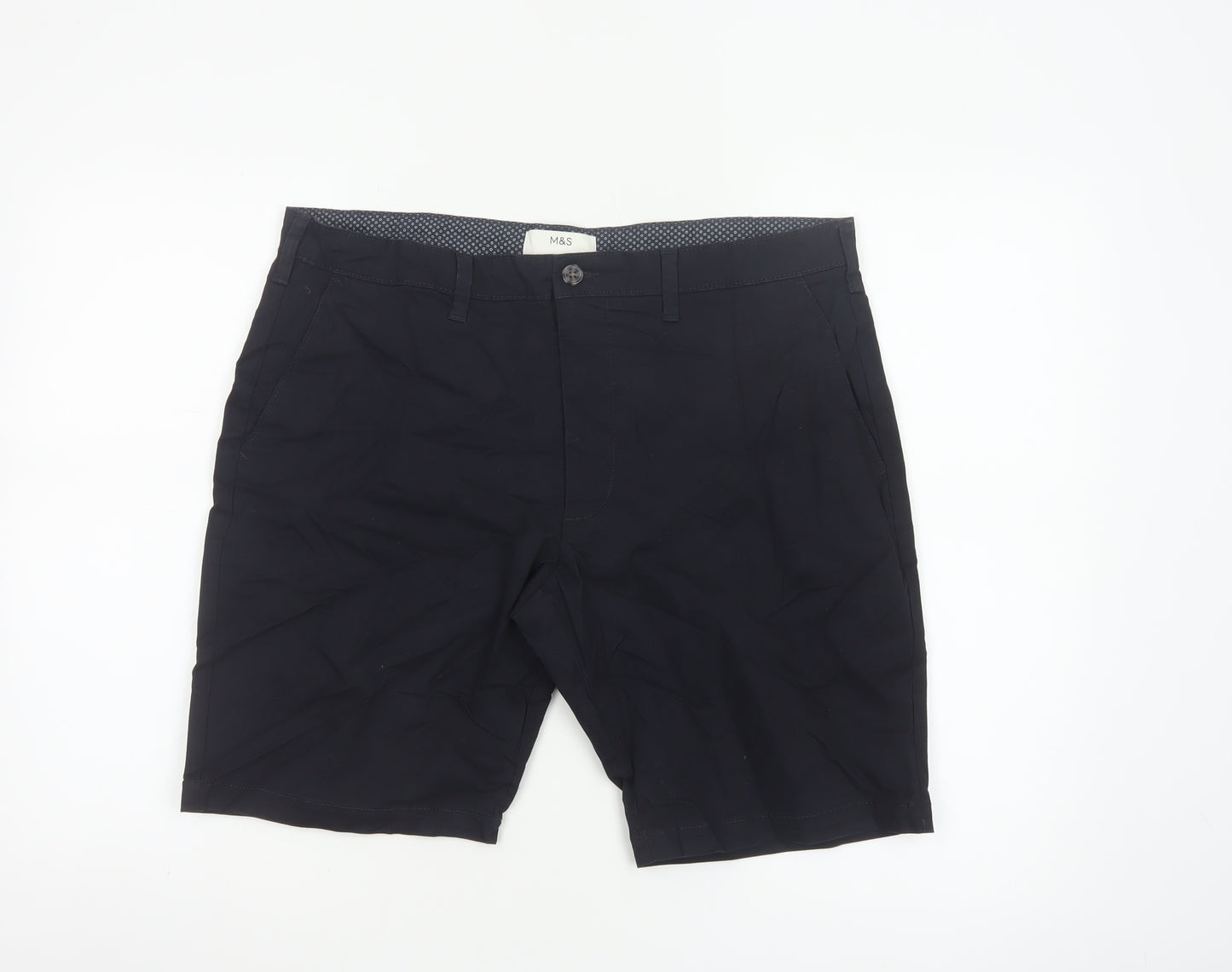Marks and Spencer Men’s Black 36 Regular Stretch Chino Shorts
