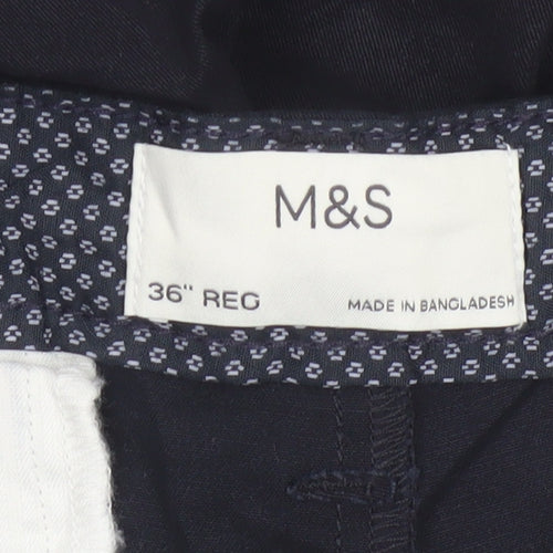 Marks and Spencer Men’s Black 36 Regular Stretch Chino Shorts