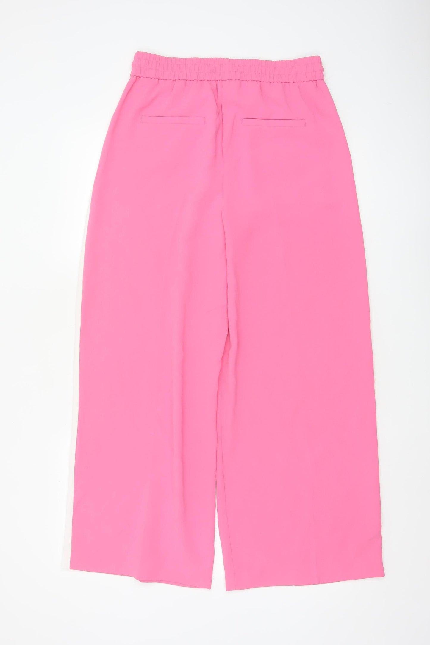 Marks and Spencer Womens Pink Wide-Leg Trousers Size 10
