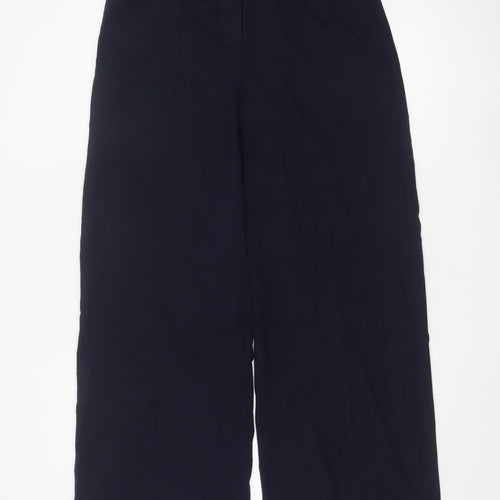 Marks and Spencer Women's Blue Size 10 Wide-Leg Stretch Trousers