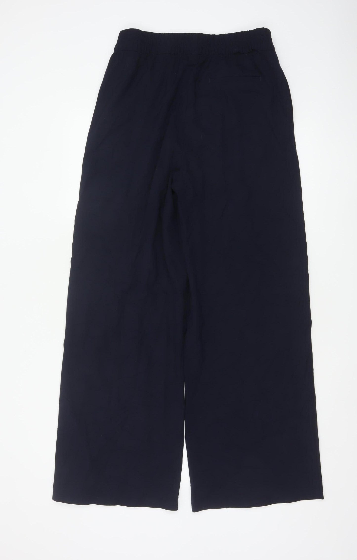 Marks and Spencer Women's Blue Size 10 Wide-Leg Stretch Trousers