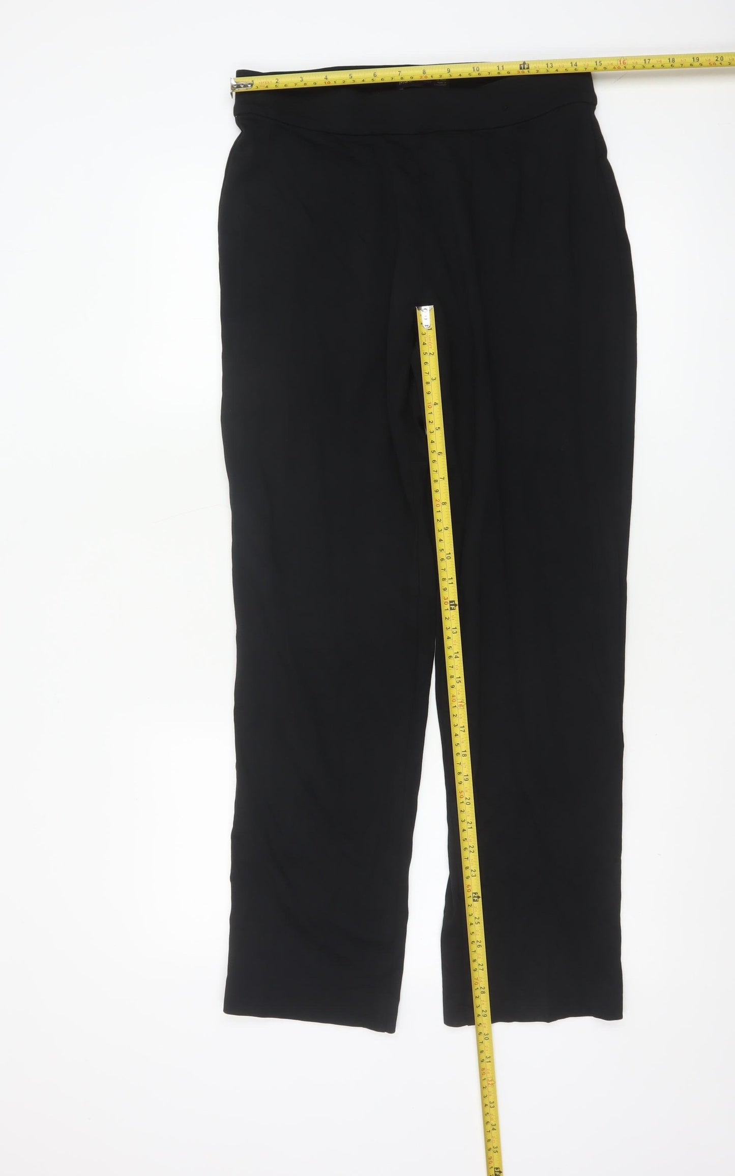 Marks and Spencer Women’s Black Straight Leg Stretch Trousers Size 12