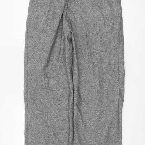Marks and Spencer Women's Grey Pleated Wide-Leg Trousers Size 12