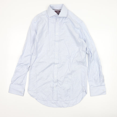Marks and Spencer Men's Blue Regular Fit Luxury Cotton Dress Shirt 14.5”