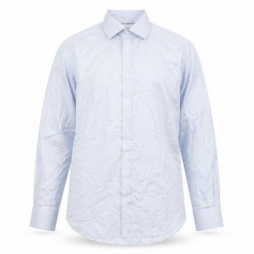 Marks and Spencer Men's Blue Regular Fit Luxury Cotton Dress Shirt 14.5”