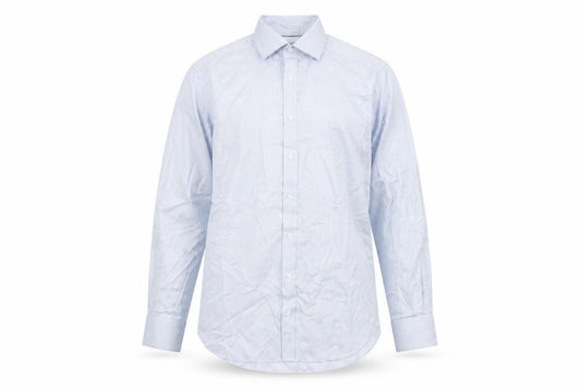 Marks and Spencer Men's Blue Regular Fit Luxury Cotton Dress Shirt 14.5”