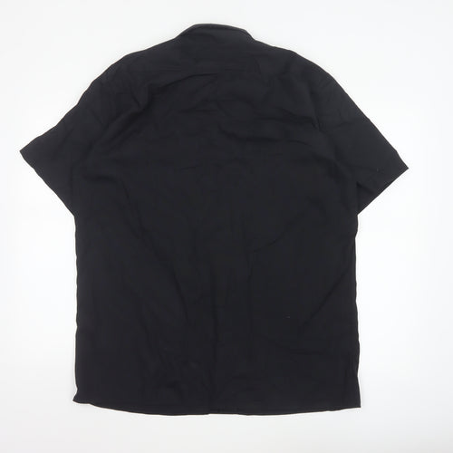 Dickies Men’s Black Jägermeister Work Shirt L Short Sleeve Button-Up