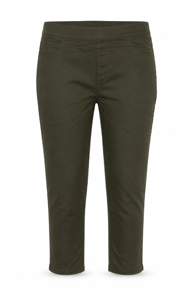 Front view of Marks & Spencer women’s green, size UK 12, jegging trousers regular fit