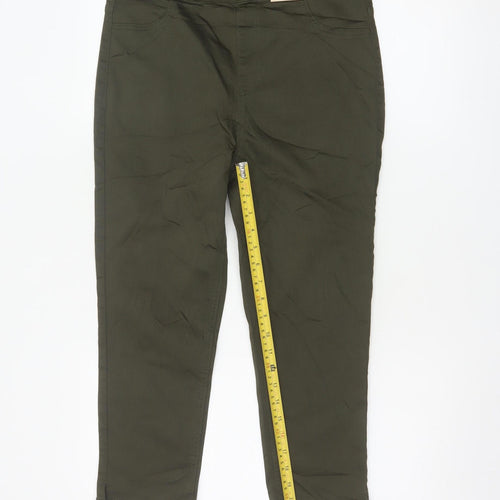 Marks and Spencer Womens Green Size 12 Jegging Trousers Regular Fit