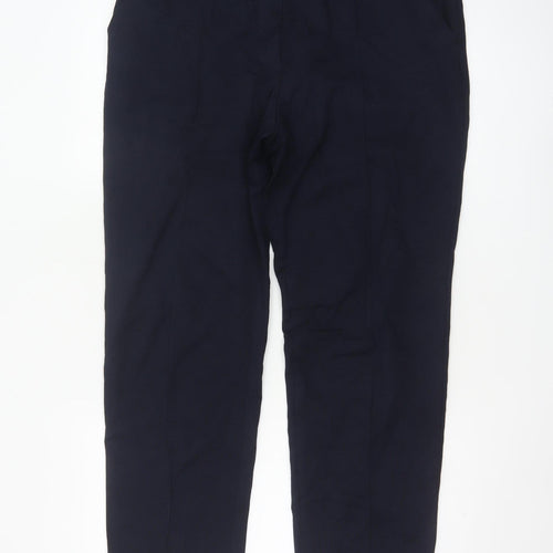 Marks and Spencer Women Blue Size 16 Straight Leg Stretch Trousers
