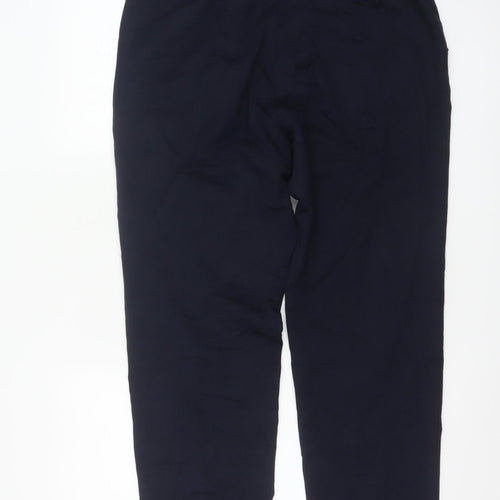Marks and Spencer Women Blue Size 16 Straight Leg Stretch Trousers