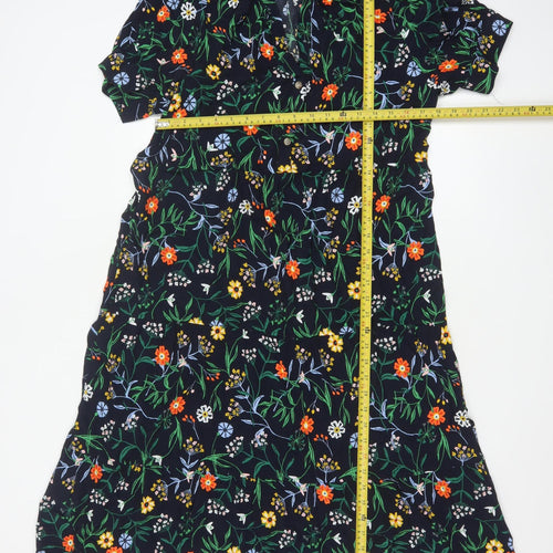 Marks and Spencer Women's Petite Floral Midi A-Line Dress Size 8