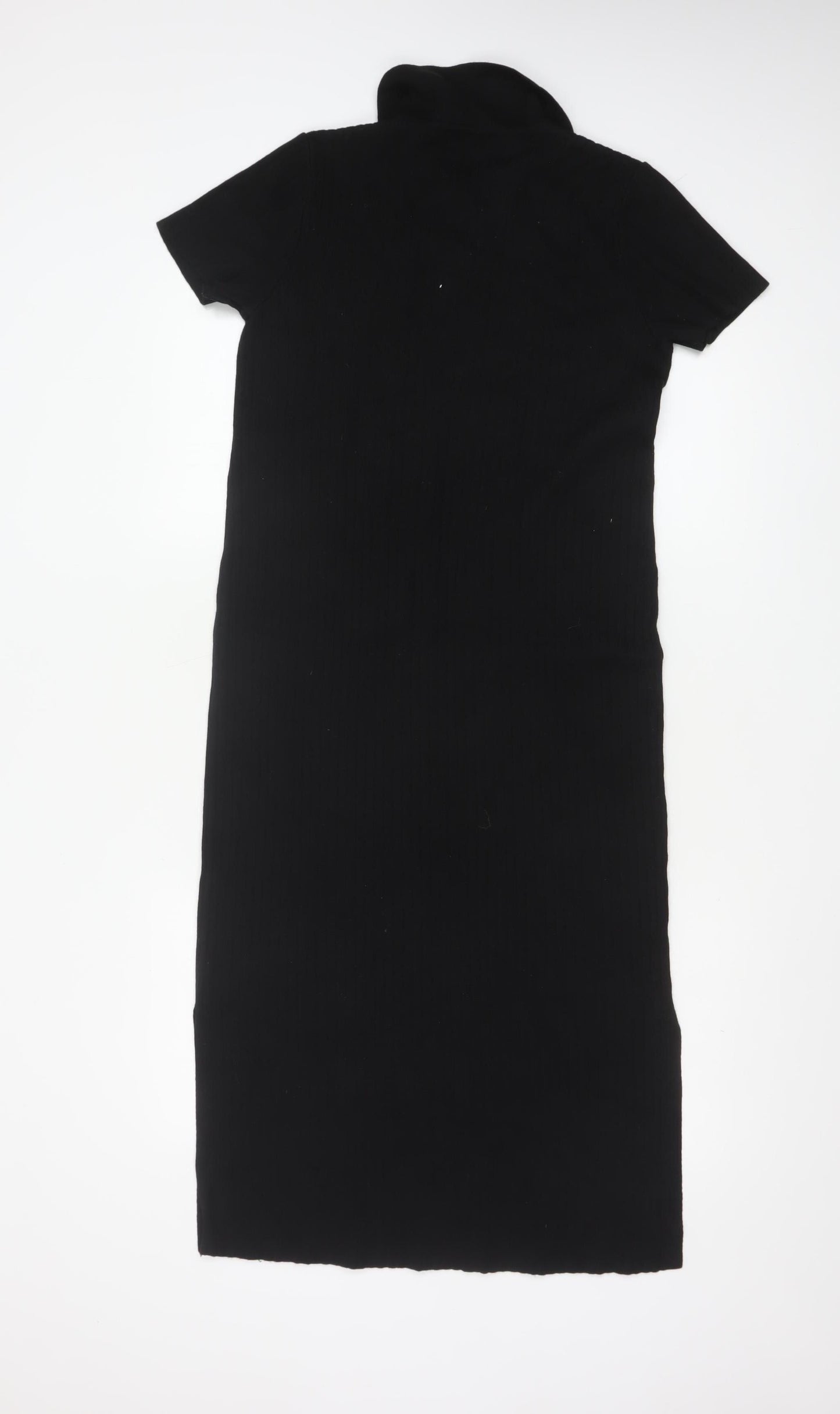 New Look Women's Black Collared Bodycon Midi Dress Size 8