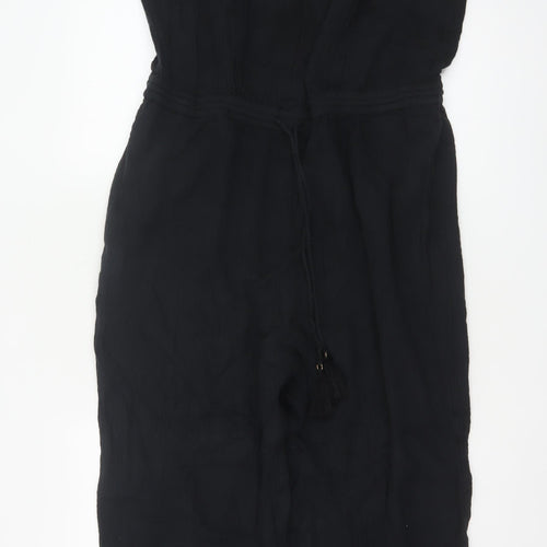 Marks and Spencer Women Black Cotton Sleeveless Jumpsuit Size 14