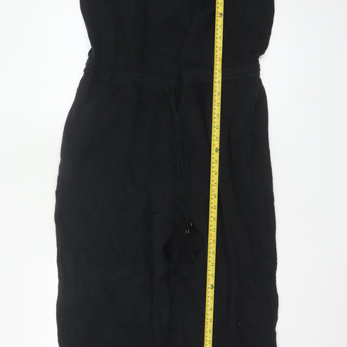 Marks and Spencer Women Black Cotton Sleeveless Jumpsuit Size 14
