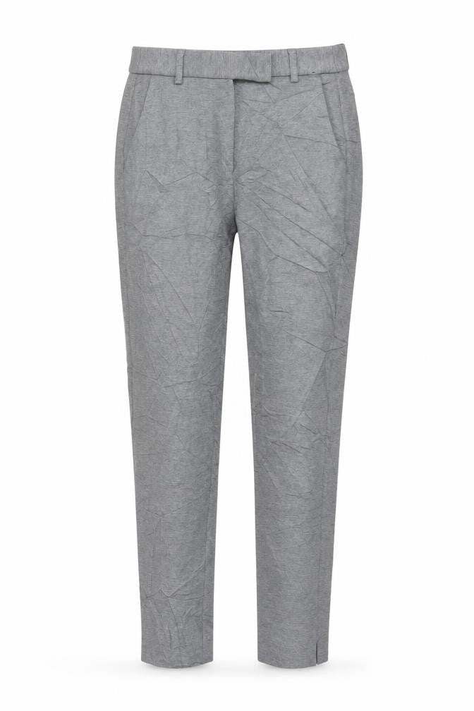 Marks and Spencer Womens Grey Size 8 Short Slim Fit Jersey Trousers