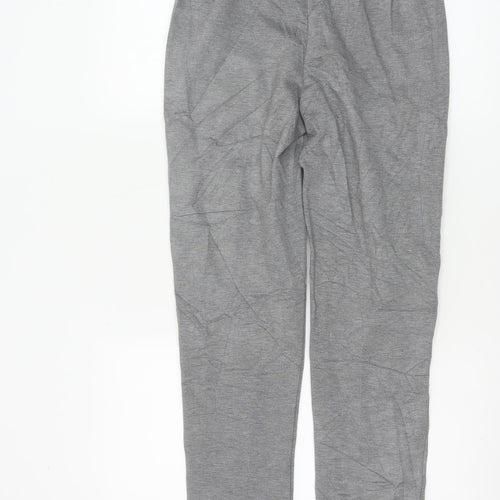 Marks and Spencer Womens Grey Size 8 Short Slim Fit Jersey Trousers