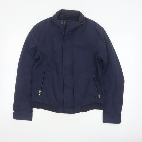 Banana Republic Men’s Blue Bomber Jacket S Nylon Cotton Lined