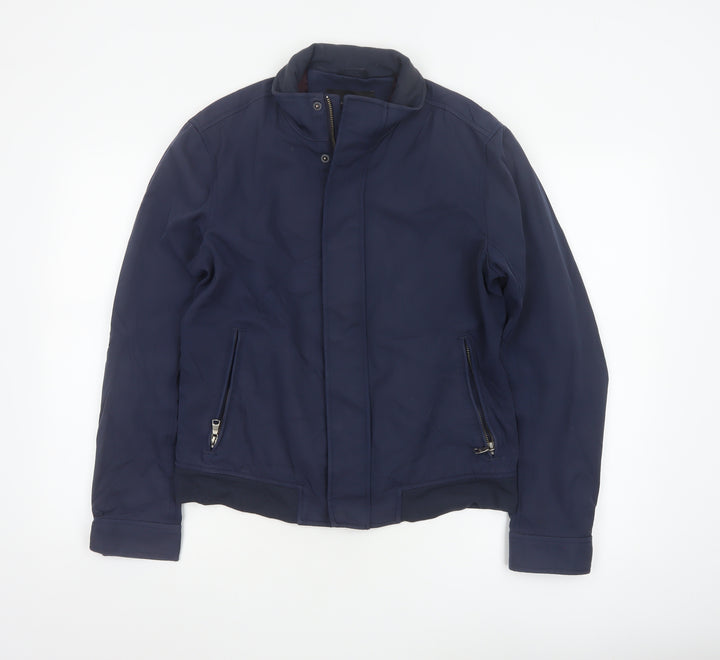 Banana Republic Men’s Blue Bomber Jacket S Nylon Cotton Lined