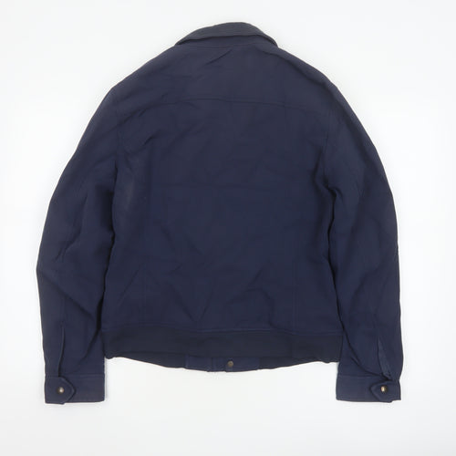 Banana Republic Men’s Blue Bomber Jacket S Nylon Cotton Lined