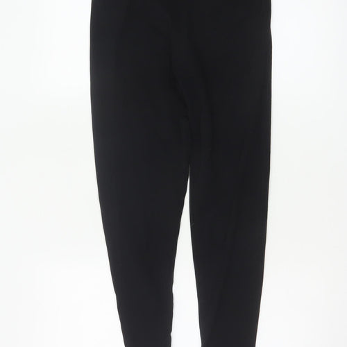 Marks and Spencer Womens Black Size 10 Regular Cotton Leggings