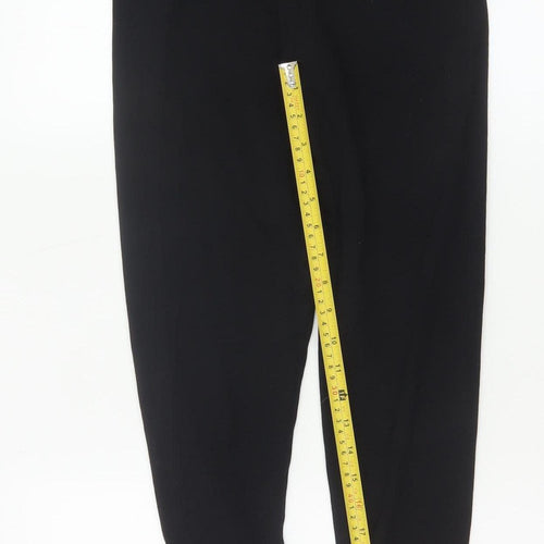 Marks and Spencer Womens Black Size 10 Regular Cotton Leggings