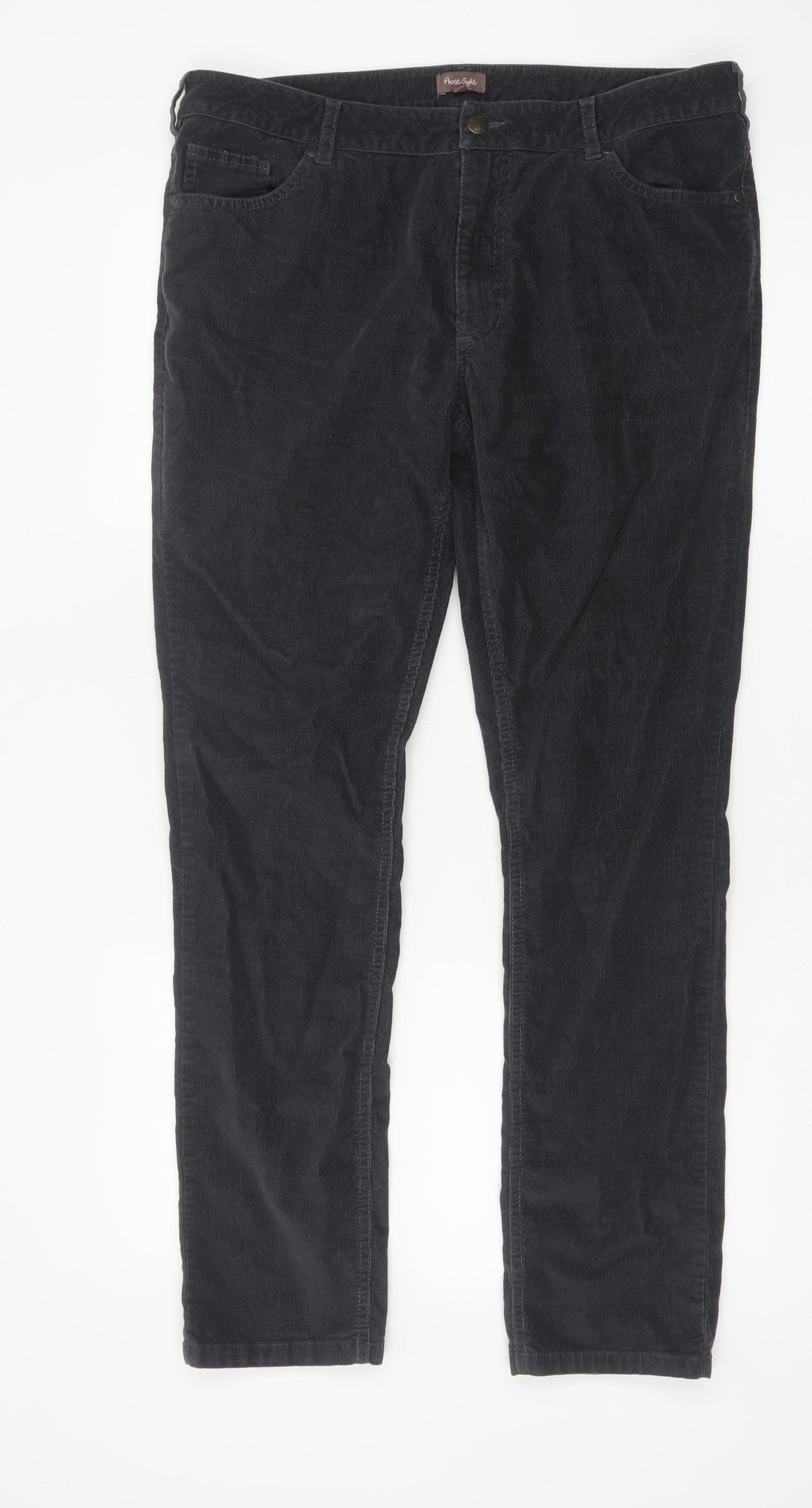 Phase Eight Women’s Black Corduroy Chino Trousers Size 14