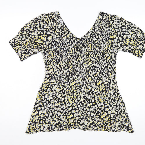 Cerulean by Blue Diamond Women's Multicoloured Floral Rayon Tunic Blouse Size 12