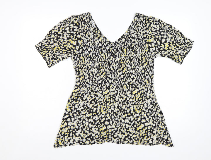 Cerulean by Blue Diamond Women's Multicoloured Floral Rayon Tunic Blouse Size 12