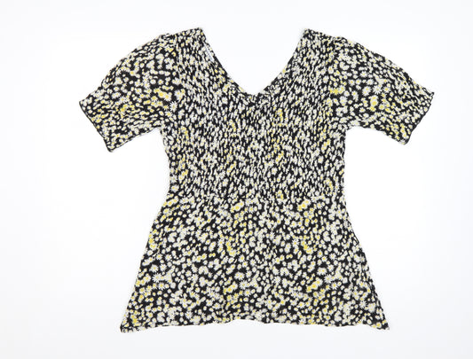 Cerulean by Blue Diamond Women's Multicoloured Floral Rayon Tunic Blouse Size 12