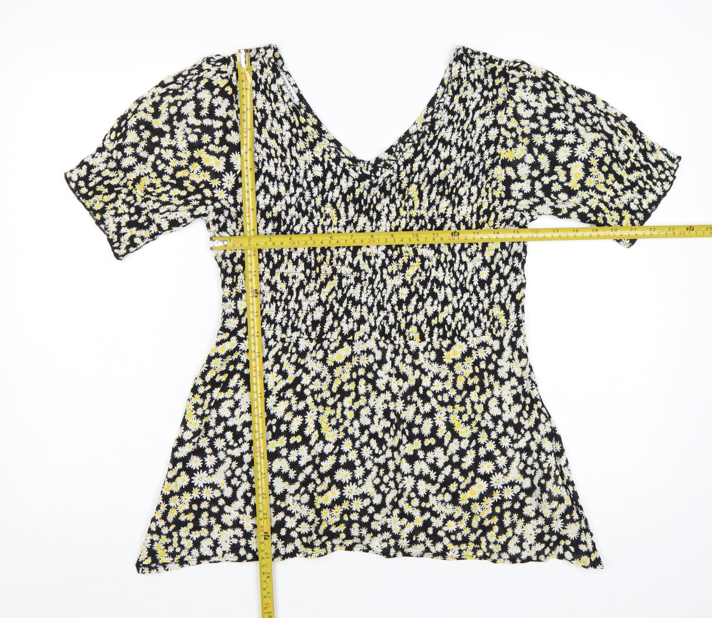 Cerulean by Blue Diamond Women's Multicoloured Floral Rayon Tunic Blouse Size 12