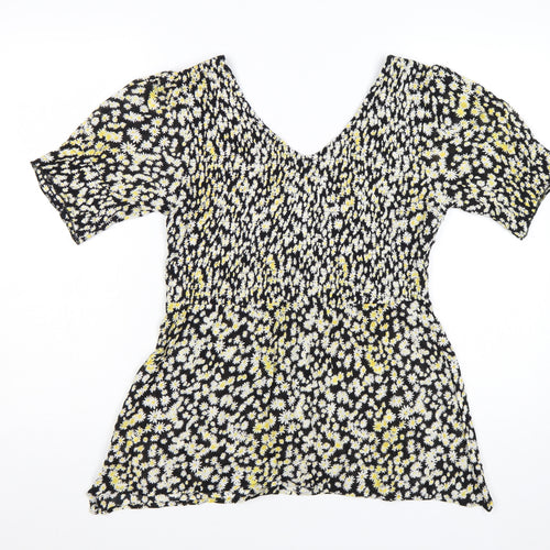 Cerulean by Blue Diamond Women's Multicoloured Floral Rayon Tunic Blouse Size 12