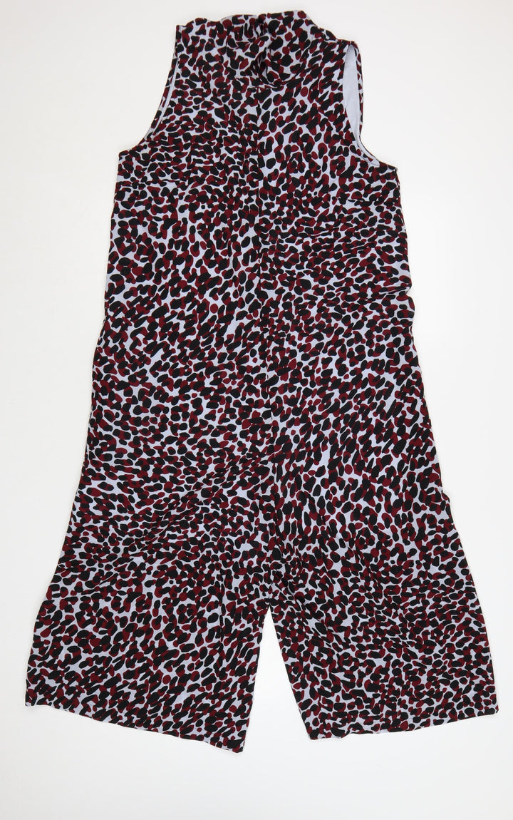 Great Plains Womens Multicoloured Animal Print Sleeveless Jumpsuit Size 12