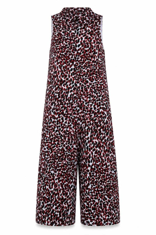 Great Plains Womens Multicoloured Animal Print Sleeveless Jumpsuit Size 12