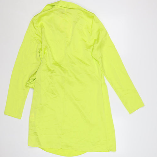 New Look Women’s Yellow Wrap Tie Short Dress Size 14