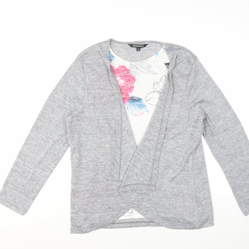Bonmarché Women’s Grey Long Sleeve Open Cardigan Size 18