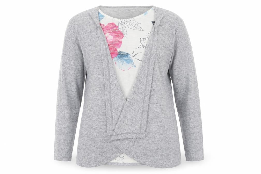 Bonmarché Women’s Grey Long Sleeve Open Cardigan Size 18