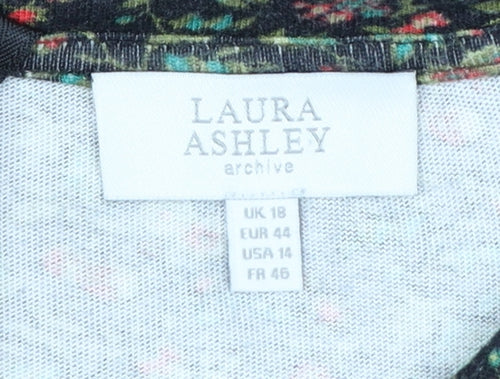 Laura Ashley Women's Multicoloured Floral A-Line Dress Size 18