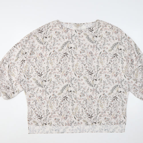 Modern Rarity Women's Multicoloured Floral Tunic Blouse Size M