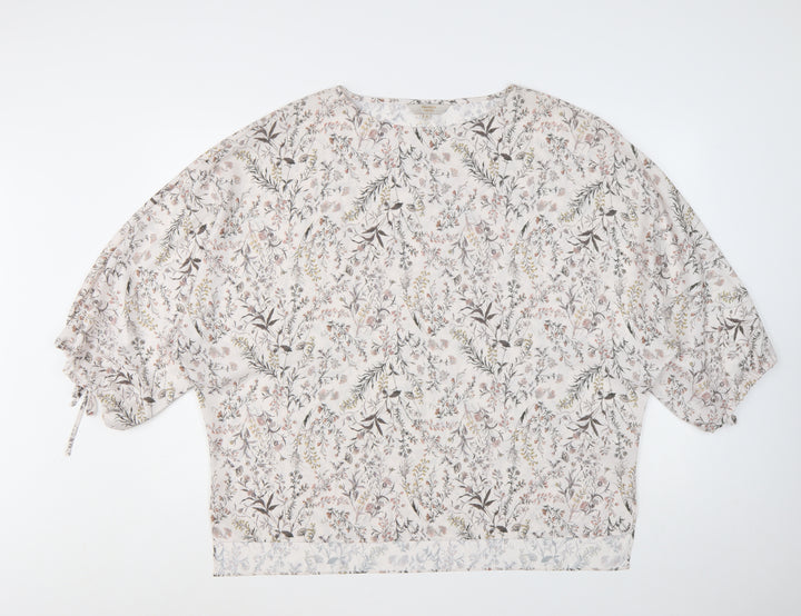 Modern Rarity Women's Multicoloured Floral Tunic Blouse Size M